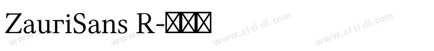 ZauriSans R字体转换